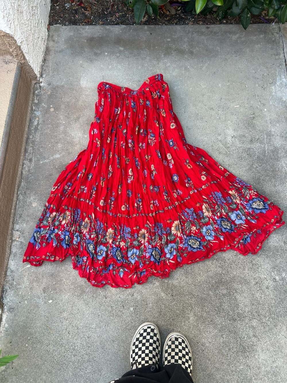 Y2K Vintage Boho Floral Fairycore Maxi Skirt Size L/XL